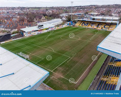 Mansfield Town Football Club One Call Stadium From The Air Drone ...