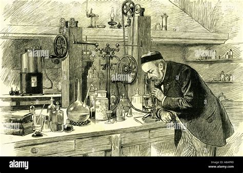 Louis Pasteur experiments, 19th century Stock Photo - Alamy