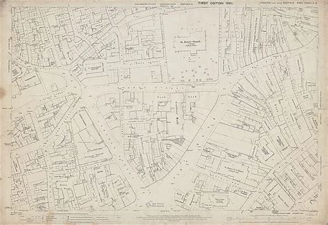 Ordnance Survey Map, City Centre, 1890 (sheet no) For sale as Framed ...