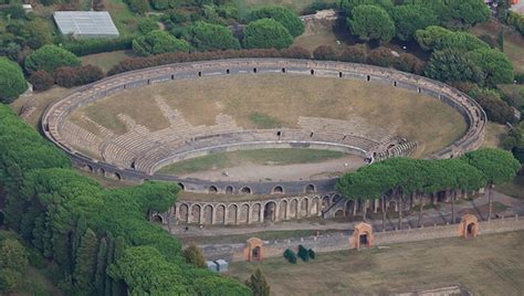 Amphitheater - central sports arena - Pompeii - Italy