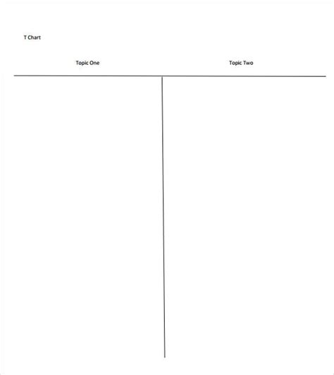 T Chart Template Word