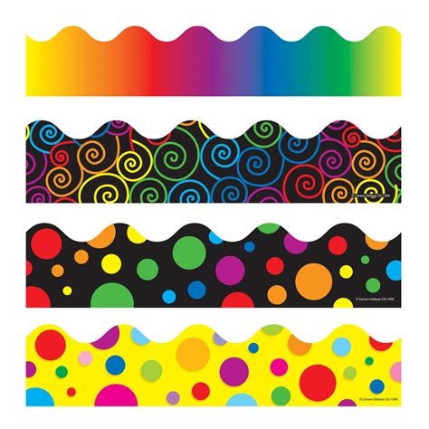 Carson Dellosa Scalloped Bulletin Board Borders, Set 4 | CD-144031 ...