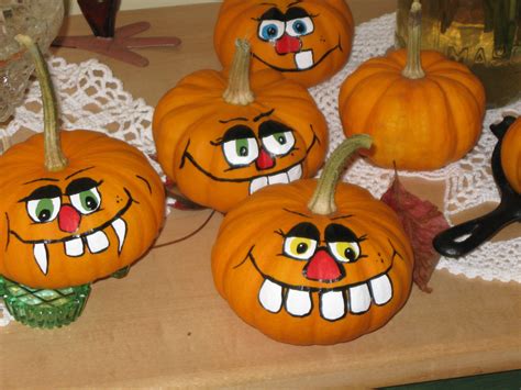 painted mini pumpkins | Halloween crafts for kids, Painted pumpkins ...