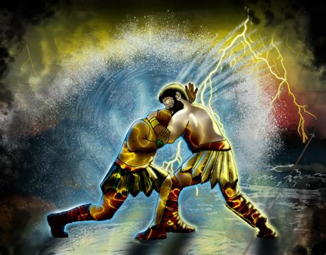 Ninja Bee Art Challenge: Zeus vs Poseidon