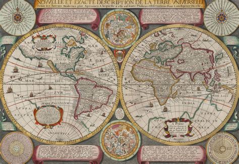 Map of the World by Jean Boisseau / 1636 The map is Boisseau's first ...