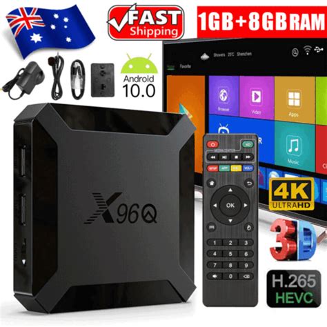 X96Q HD Android 10.0 Smart TV Box UHD 4K WIFI Media Player HDMI 8GB AU ...