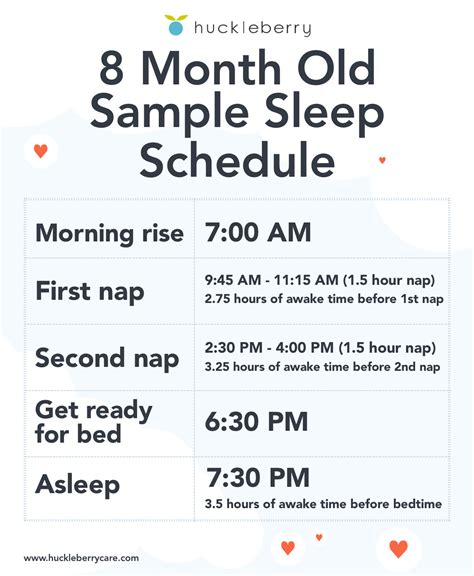 8 month old sleep schedule: Bedtime and nap schedule | Huckleberry