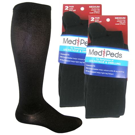 MediPeds Nylon Compression Socks - 4 Pr