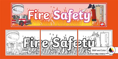 Fire Safety Banner (teacher made) - Twinkl