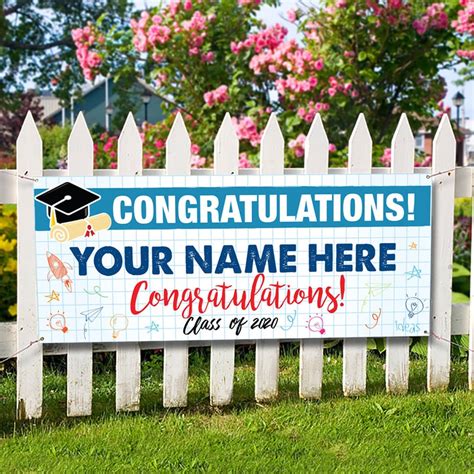 Personalized Congratulations Graduation Banner | Shop Graduation Lawn ...