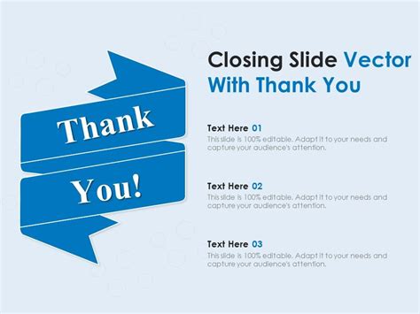 Closing Slide Vector With Thank You | Templates PowerPoint Presentation ...