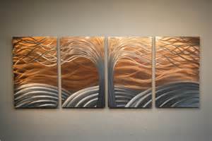 Tree of Life Bright Copper - Metal Wall Art Abstract Sculpture Modern ...