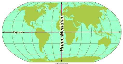 4 Free Printable World Map Prime Meridian in PDF | World Map With Countries