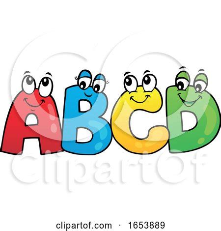 Cartoon ABCD Letter Characters Posters, Art Prints by - Interior Wall ...