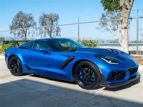 2019 Corvette ZR1 Coupe With Delivery Miles Is a True Elkhart Lake Blue ...