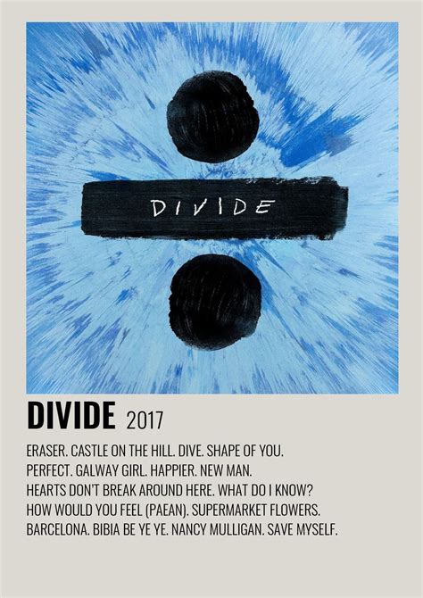 minimalist polaroid album poster divide ed sheeran | Music album cover ...