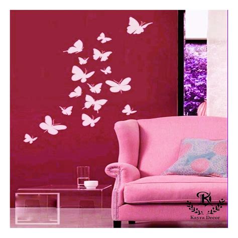 Kayra Decor Butterfly Stencils for Wall Painting - Pack of 1, 16 inch x ...