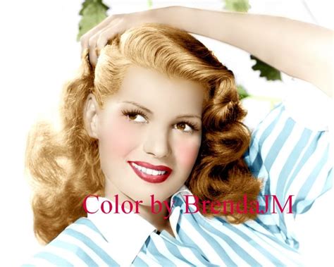 Rita Hayworth (Color by BrendaJM - Copyright 2016) | Rita hayworth ...