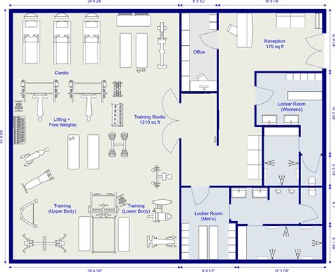 Gym Floor Plan Examples | Gym design interior, Home gym flooring, Gym ...