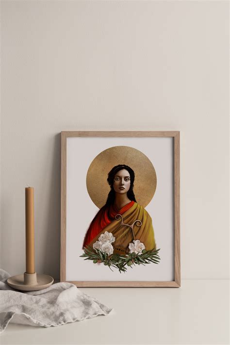 St. Cecilia Art Print Catholic Art Saint Art Catholic Gift - Etsy