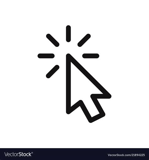 Click icon cursor symbol Royalty Free Vector Image