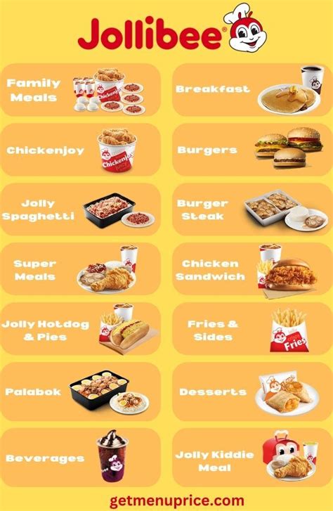 Jolibee Philippines Menu | Jollibee, Burger menu, Family breakfast