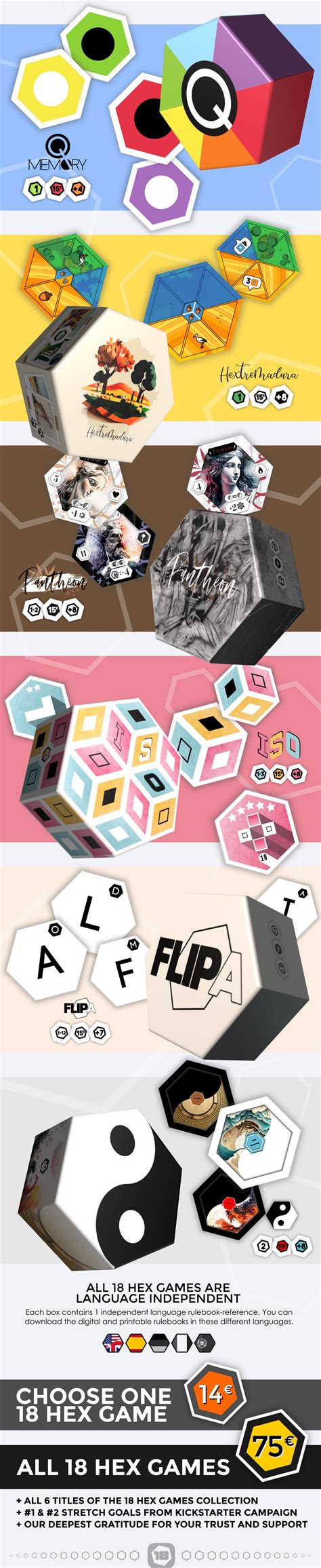 18 HEX GAMES Collection by LittleHouseBoardGames - Gamefound