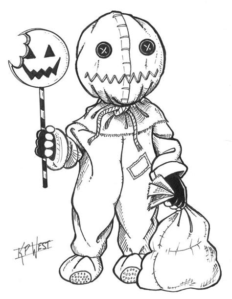 easy scary drawings for halloween - Thuy Duval