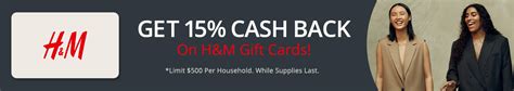 Buy H&M Gift Cards | Receive up to 15.00% Cash Back