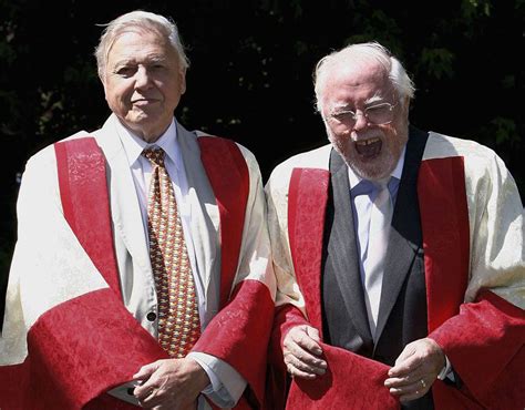 Sir David Attenborough and Lord Richard Attenborough pose together ...