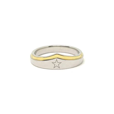 Wonder Woman Silver Gold Ring Star Superhero DC Comics Gift for Her ...