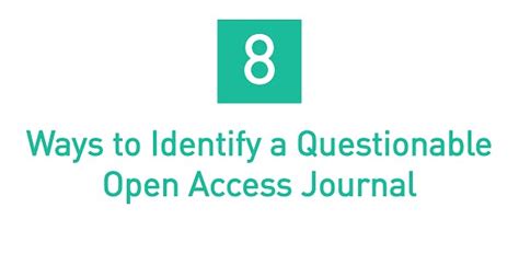 8 Ways to Identify a Questionable Open Access Journal | AJE