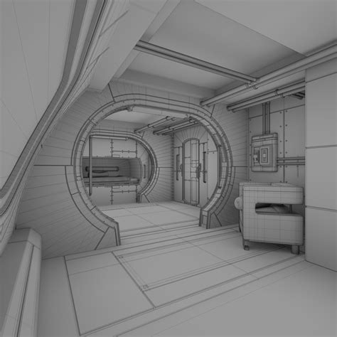 Spaceship Interior C HD 3D Model $119 - .obj .fbx .blend - Free3D