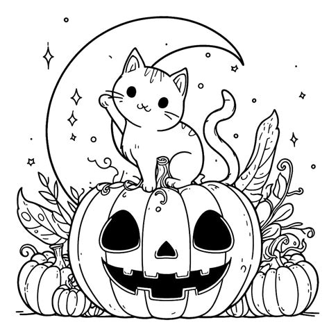 Halloween Cat Coloring Pages To Print Coloring Pages