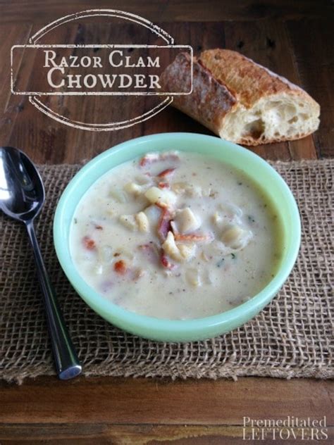 Razor Clam Chowder Recipe with Potatoes and Bacon