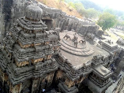 Mind-blowing Kailasa Temple. Not built. Carved out of 1 stone ...