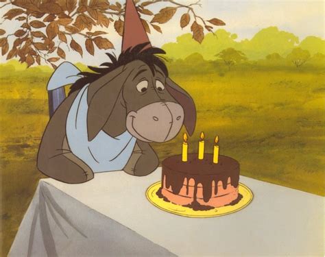 Eeyore and his birthday cake | Eeyore pictures, Winnie the pooh friends ...