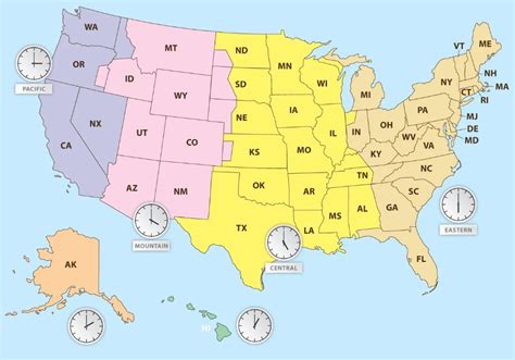 Us Timezone Map Printable - Printable Word Searches