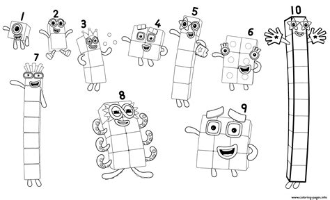 26 best ideas for coloring | Printable Numberblocks Coloring Pages