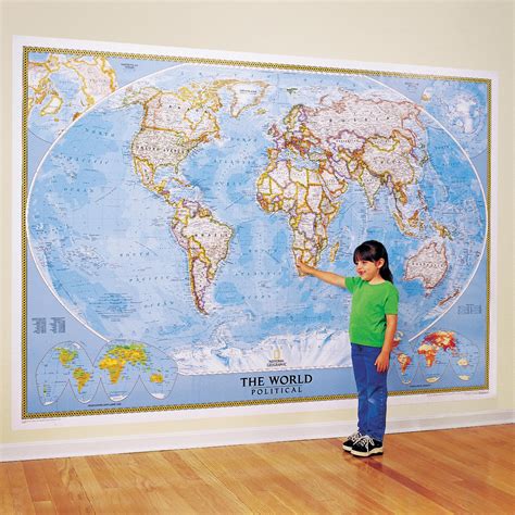 UNICEF Market | Large Classic World Wall Map Mural - Classic