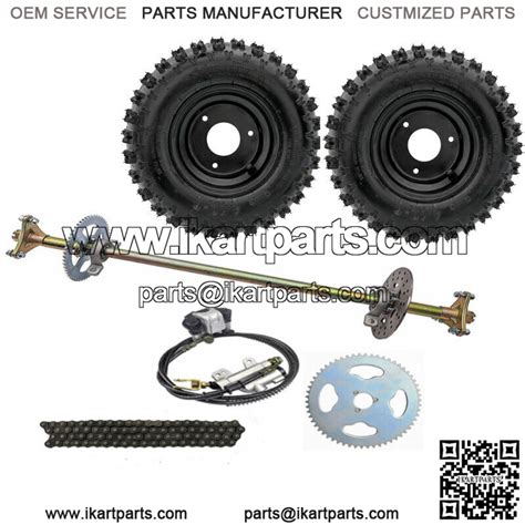 29" Go Kart Rear Live Axle Kit Wheels Sprocket Brake Hub for Trike Golf ...