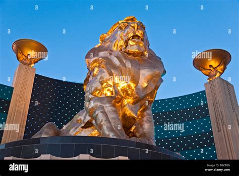 Leo the Lion bronze statue outside the MGM Grand Hotel & Casino, Las ...