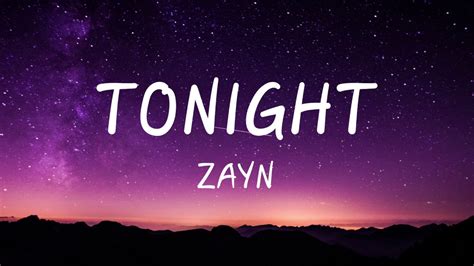 ZAYN - Tonight - (Lyrics/Lyrics Video) - YouTube