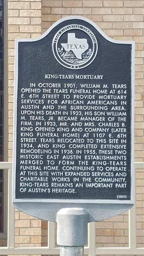 Read the Plaque - King-Tears Mortuary