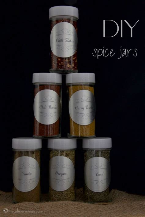 DIY Spice Jars - The Culinary Chase