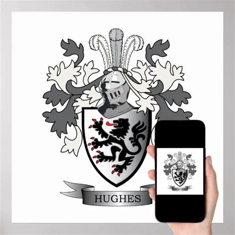 Hughes Family Crest Coat of Arms Poster | Zazzle