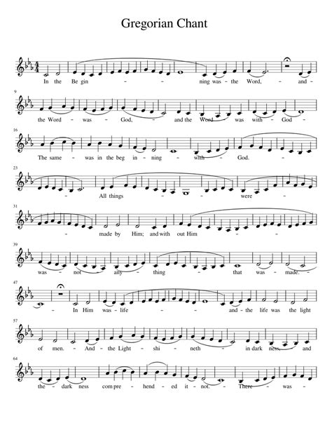 Gregorian Chant Sheet music for Alto (Solo) | Musescore.com