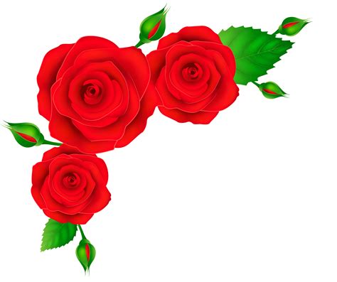 Red Roses Border Clipart