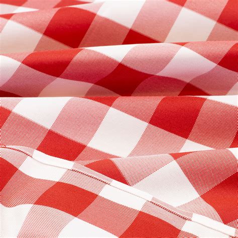 Red and White Checkered Tablecloth Polyester Picnic Table Cover Gingham ...