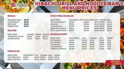 Hibachi Grill and Noodle Bar Menu + Buffet Prices (2024)